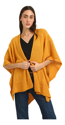 Ruana Pocho Tejido Amplio Adaptable Y Oversize