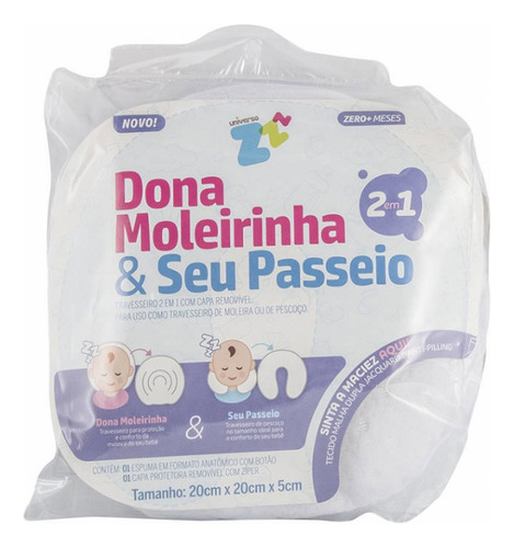 Travesseiro Bebê Fibrasca Dona Moleirinha 2 Em 1 - Z4909