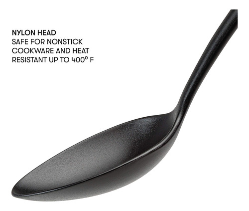Cuchara Para Servir Antiadherente Negra Utensilios De Cocina