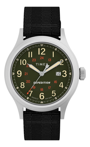 Reloj De Expedición Timex Para Hombre Correa Negra Esfera