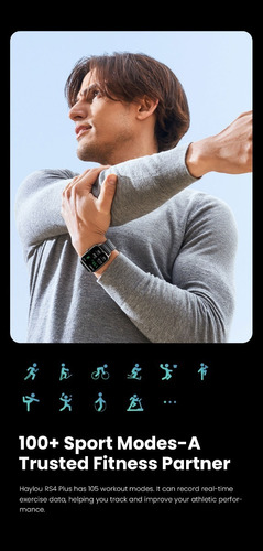 Imagem 5 de 10 de Haylou Rs4 Plus Smartwatch Amoled Hd - Silver