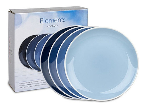 Plato 19 Cms Waechtersbach Elements Ocean 4 Unidades