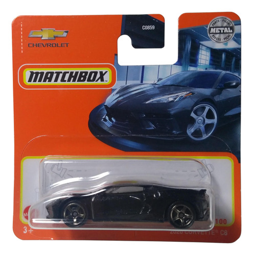 Matchbox Corvette C8 2020 Negro Metalizado Nuevo Sellado