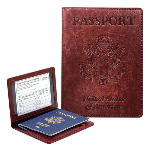 Porta Pasaporte Y Carnet De Vacunación Kaoban, 4 En 1