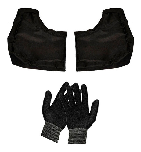 Kit Cubre Manos Impermeables + Guantes 1ra Piel  - Fas Motos