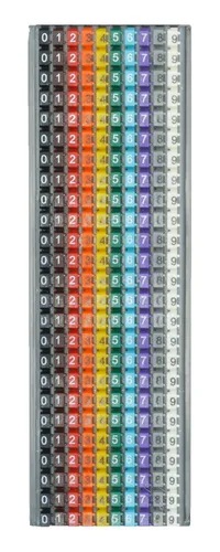 Identificador Para Cables De 1 A 2,5mm Numeros 0-9 Color