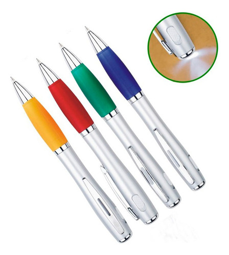 Bolígrafo Lápiz Con Linterna Led Pack 15 Unidades Colores