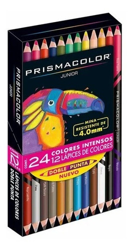 Colores Prismacolor 12 Lapices Doble Punta 24 Colores Largos