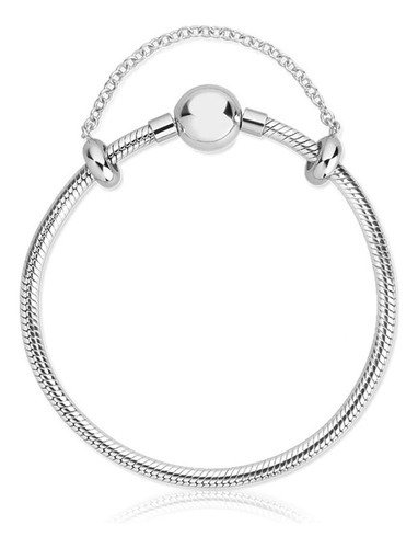 Pulseira Jolie Redonda 19 Cm Cor Prateado