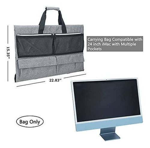 Funda De Viaje Para iMac De Escritorio De 24 Pulgadas Gris