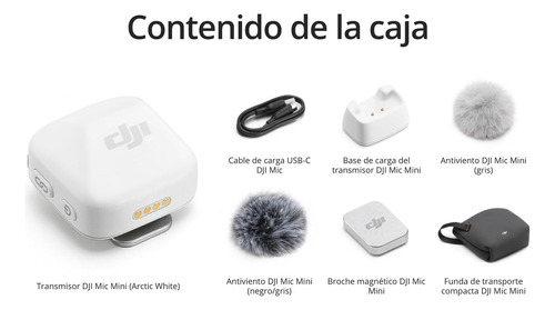 Dji Mic Mini Transmisor Micrófono Inalámbrico Profesional Blanco