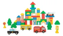 Comprar Bloques Apilables De Madera Tooky Toy Tema Ciudad