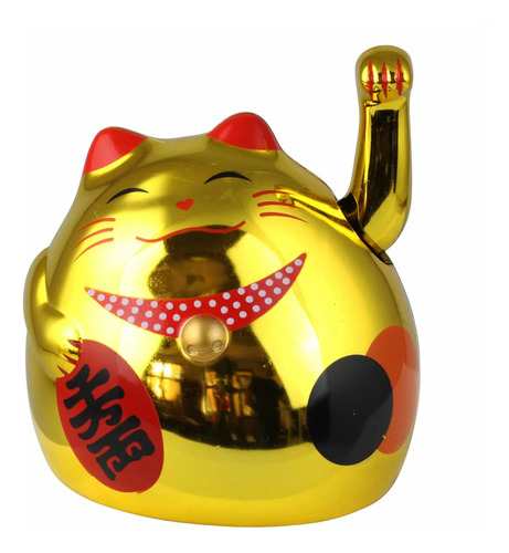 Gato De La Suerte Dorado Fortuna Japon Dinero Neki Maneko