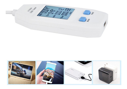 Uni-t Lcd Usb Tester Detector Voltímetro Amperímetro Digital