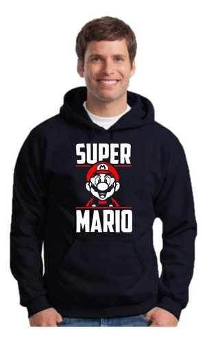 Buzo Mario Bross - Canguro Con Capucha Unisex - Mb02