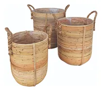 Comprar Juego De 3pz Cestos Maceteros Redondos, Mod Kika