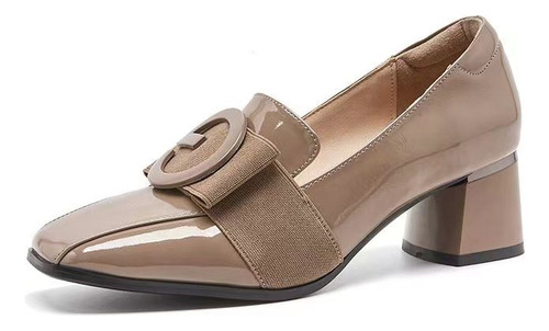 Zapatos Pumps De Tacón Bajo Y Punta Puntiaguda Con Correa En