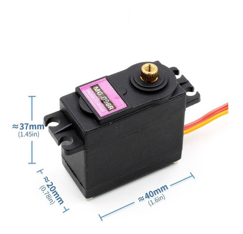 Imagen 2 de 3 de Servo Digital Mg996r Mg996 Torque 12kg Engranajes Metalicos