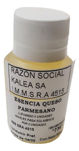 Esencia De Queso Parmesano 60cc 3x2 Precio Por Unidad