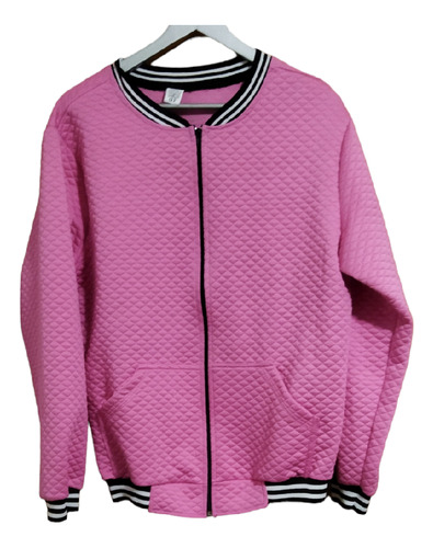 Campera Bomber Capitoneada Rosa Chicle Talla Xl.xxl.