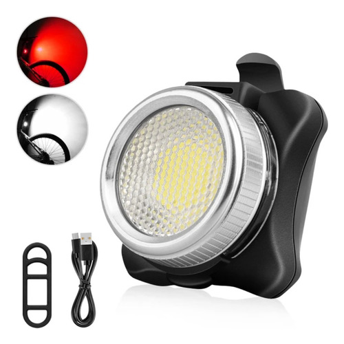 Luz Led Stop Trasera Para Bicicleta Recargable Usb 5 Modos