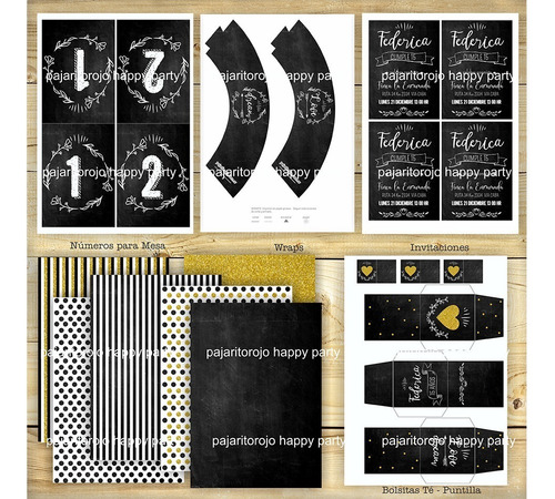 Kit Chalkboard Quince Años