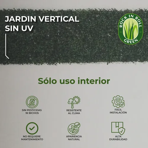 Jardin Vertical Artificial Sin Uv - Para Interior- Pack X10