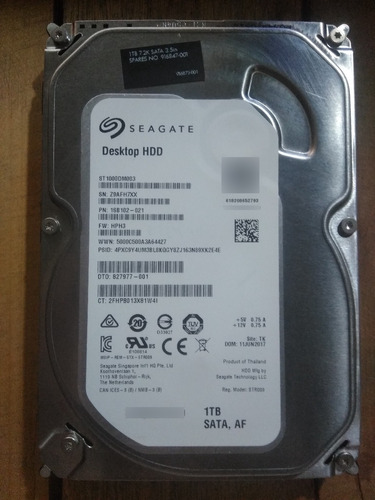 Disco Duro Interno Seagate Barracuda St1000dm003 1tb/usado