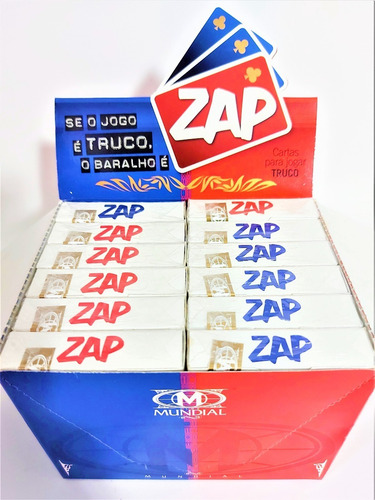 Baralho Mundial Zap42 Cartas P/ Truco 4 Cx C/ 12 Jogos Cada