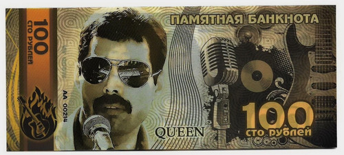 Fk Billete Rusia 100 Rublos Queen - Freddie Mercury Polimero