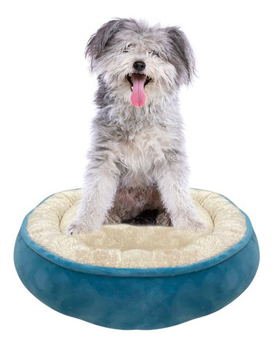 Cama Para Perro Pets Mediano Suave Anti Estrés Azul 55 Cm