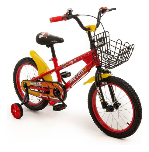Bicicleta Street Niños 085 Rodado 16 Con Rueditas Love Color Rojo