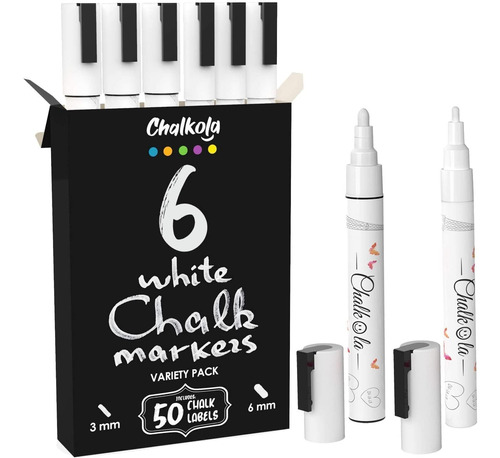 Marcadores Chalkola Set 6 U White