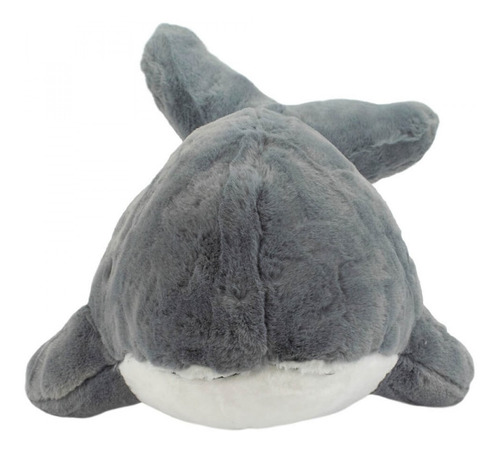 Baleia Cinza Com Cauda Levantada De Pelúcia 32 Cm