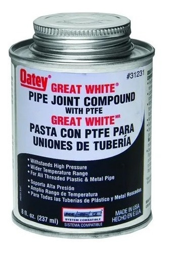 Oatey Teflon Liquido Pasta Para Roscas  4 Oz  2 Pz