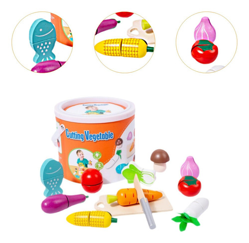 Juego De Cocina De Juguete Para Cortar Frutas Y Verdura