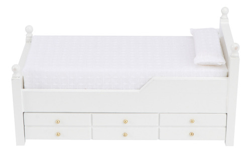 Mueble De Cama Con Cajones En Miniatura 1/12 Mini House, Mod