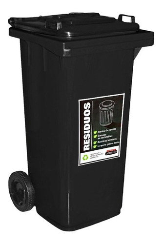 Recipiente De Residuos /reciclable 120 Lts Ruedas Colombraro