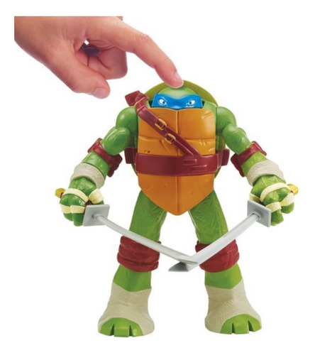 Tortuga Ninja Leonardo Head Droppin Articulado Grande 30 Cms (Usado)