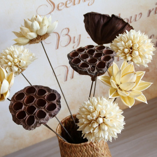 Imagen 5 de 7 de Florero Tejido Cesta Estilo Nordico En Mimbre Y Bambu
