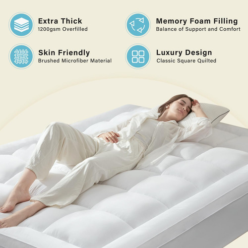 Anluoer Matchtress Topper Queen For Back Dolor, Memory Foam