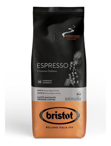 Bristot Espresso Cremoso Italiano Cafe Molido | Espresso Ita