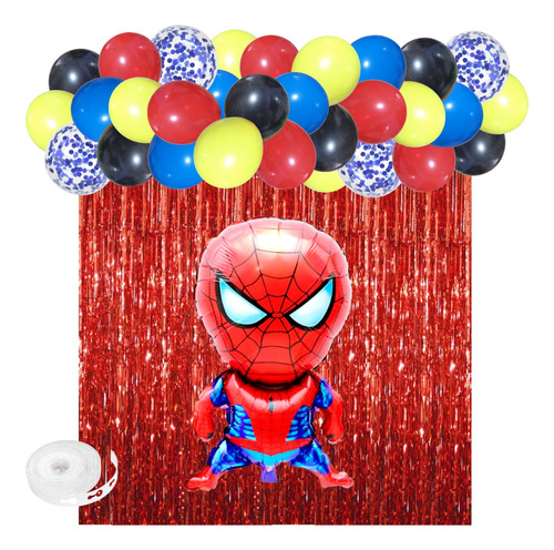 Kit Combo Spiderman Avengers Deco Cumpleaños Fiesta Infantil