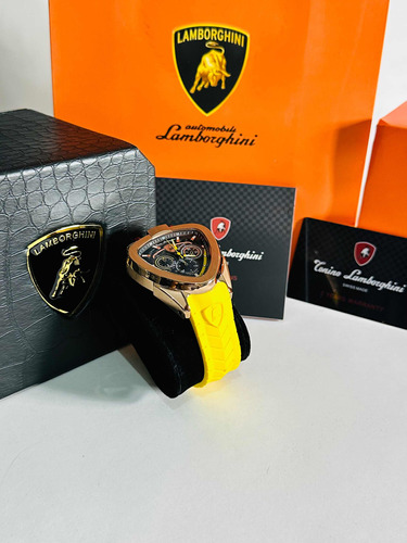 Reloj Tonino Lamborghini Sport Amarillo Con Dorado