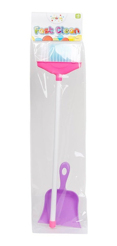Imagem 2 de 2 de Brinquedo Kit De Limpeza Vassoura E Pázinha Maral Rosa