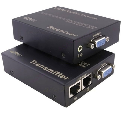 Extensor Vga Vía Ethernet Transmisor Y Receptor Trautech