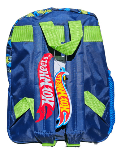 Mochila Hot Wheels Jardín Espalda 12 Pulgadas Wabro Original Azul Liso