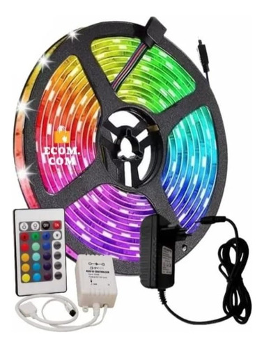 Fita De Led Ecooda Ec3528f-rgb Com 5 Metros