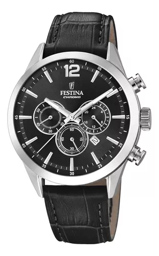 Reloj Festina Hombre Plateado y Verde Cronógrafo F20560/4