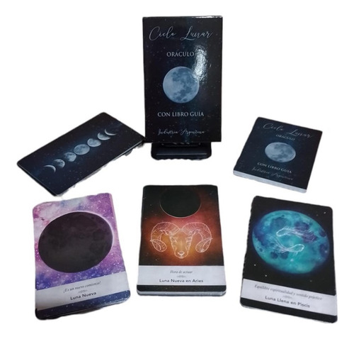 Mazo Cartas Tarot Oraculo Ciclo Lunar 44 Cartas + Guia